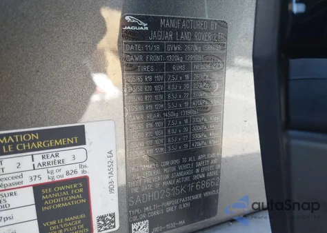 2019 Jaguar I-Pace First Edition/Hse from USA, damaged, VIN SADHD2S15K1F68662